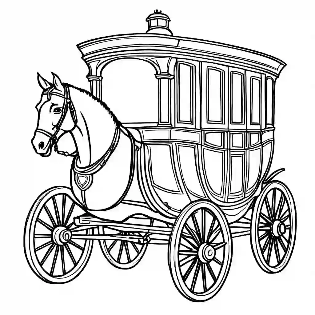 Horse Carriages coloring pages